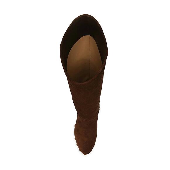 Veronica Beard Glendale Block heel Clog Knee Boots Brown 8 - Picture 6 of 10